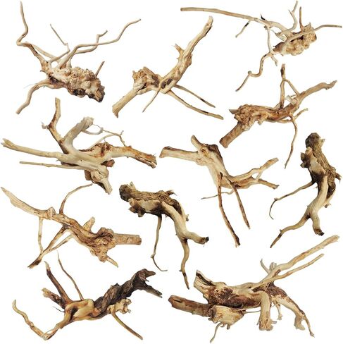 kathson حوض السمك Driftwood فروع الزواحف الخشب الطبيعي Spiderwood Driftwood لحوض السمك 5-6 "11 جهاز كمبيوتر شخصى Terrarium حلية جذع خزان الأسماك سجل الموئل الديكور شجرة جذع الديكور أحجام متنوعة الخشب in Saudi Arabia