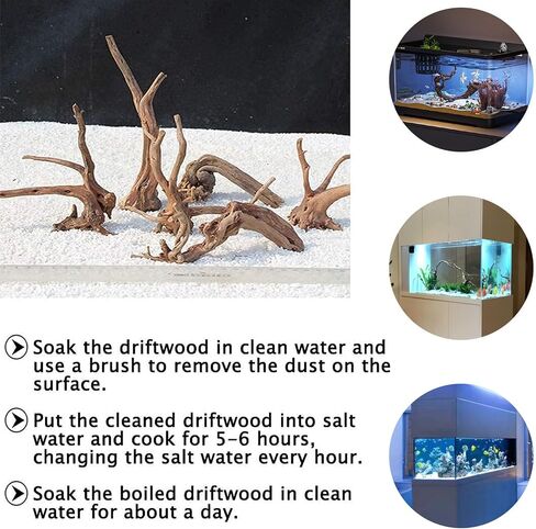 kathson حوض السمك Driftwood فروع الزواحف الخشب الطبيعي Spiderwood Driftwood لحوض السمك 5-6 "11 جهاز كمبيوتر شخصى Terrarium حلية جذع خزان الأسماك سجل الموئل الديكور شجرة جذع الديكور أحجام متنوعة الخشب in Saudi Arabia