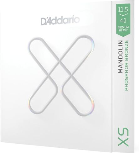 D'Addario Mandolin Strings - Coated Mandolin Strings - XS Phosphor Bronze - For 8 String Mandolin - Maximum Life, Smooth Feel - XSM11540 - Custom Medium, 11.5-40 in Kuwait