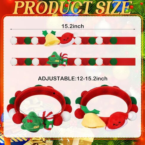 2 قطعة أطواق قطط عيد الميلاد قابلة للتعديل طوق كلب عيد الميلاد عيد الميلاد حلوى قصب جرس وشاح عيد الميلاد الحيوانات الأليفة الصغيرة قلادة الملحقات للفتيات الصبي كيتي الكلب الحيوانات الأليفة، 2 تصميم (صغير) in Kuwait