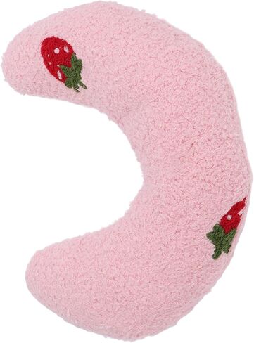 SUNGOOYUE Fluffy UShaped Pet Pillow for Dogs, Comfortable Plush Neck Support for Better Sleep, All Year Round, for Small Cats, Plush (Blue+Cherry Pattern) in Saudi Arabia