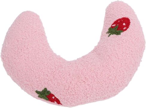 SUNGOOYUE Fluffy UShaped Pet Pillow for Dogs, Comfortable Plush Neck Support for Better Sleep, All Year Round, for Small Cats, Plush (Blue+Cherry Pattern) in Saudi Arabia