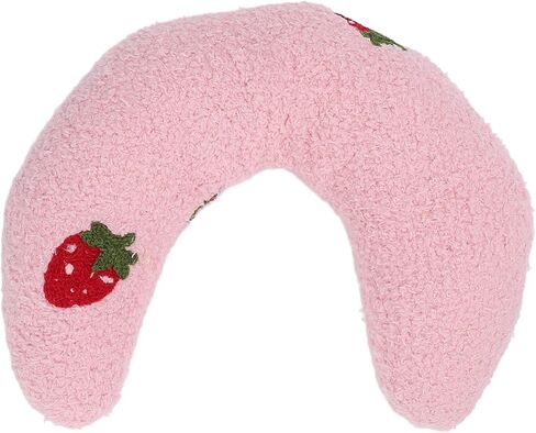SUNGOOYUE Fluffy UShaped Pet Pillow for Dogs, Comfortable Plush Neck Support for Better Sleep, All Year Round, for Small Cats, Plush (Blue+Cherry Pattern) in Saudi Arabia