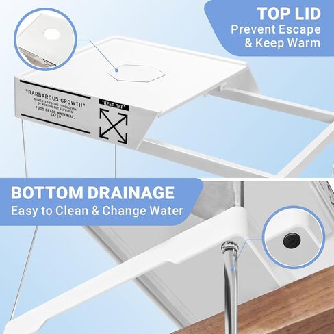 مجموعة خزان السلحفاة المائية الصغيرة من GOZILLA مع مصباح قابل للتعديل، مجموعة بداية خزان السلاحف PC، خزانات سرطان البحر الناسك الصغيرة مع غطاء، منصة معلقة لسلاحف الأطفال وسرطان البحر والأسماك. (11.8 × 7.24 × 7.1 بوصة/طقم أسود) in Kuwait