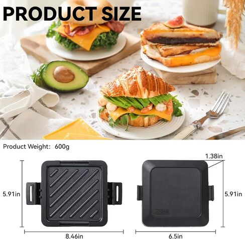 Microwave Toastie Sandwich Maker, Nonstick Plate Panini Maker, Versatile Wireless Small Toaster, Toastie Safe in Microwave Oven, Dishwasher Safe, Fast Cooking for Breakfast, Snacks, Orange in Saudi Arabia