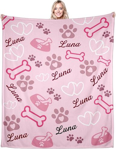Aizza Beata Custom Cat Face Blanket with Name - Personalized Soft Flannel Throw Blanket with Photo for Pet Nap Time and Play - Cute Cat Gifts for Pet Lovers, Also a Memorial Blanket for Lost Kitten in Saudi Arabia