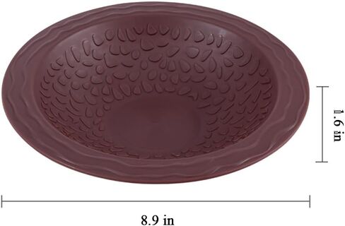 Turtle Bathing Pool Small for Reptiles & Amphibians - Resin Water Dish & Feeding Bowl with Gentle Slope - Safe for Turtles, Lizards, Frogs, Snakes (Reddish Brown) in Saudi Arabia