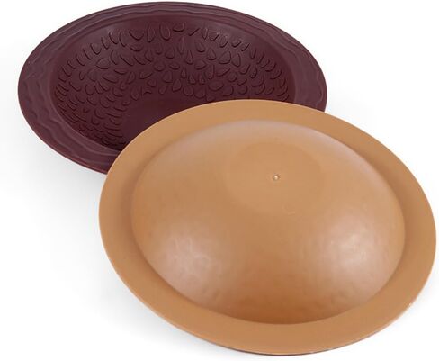 Turtle Bathing Pool Small for Reptiles & Amphibians - Resin Water Dish & Feeding Bowl with Gentle Slope - Safe for Turtles, Lizards, Frogs, Snakes (Reddish Brown) in Saudi Arabia