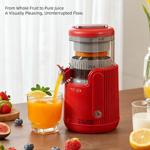 Electric Citrus Juicer, Portable USB Rechargeable Lemon Squeezer One-Touch Operation, High-Yield Cordless Orange Juicer Machine for Kitchen Travel Camping, Juicer for Lemon Lime Grapefruit (White) in Saudi Arabia