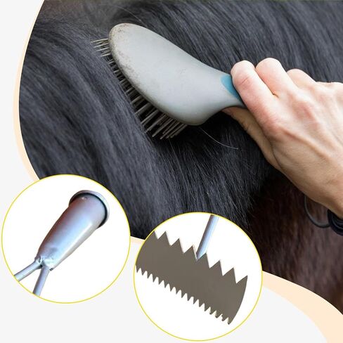 Livestock Large Animals Deshedding Brush with Pointed for Farm Animal Care Supplies Animal Hair Remover Grooming Tool, 27cmx15cmx6.5cm in Saudi Arabia