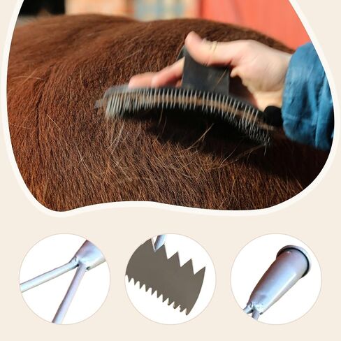 Livestock Large Animals Deshedding Brush with Pointed for Farm Animal Care Supplies Animal Hair Remover Grooming Tool, 27cmx15cmx6.5cm in Saudi Arabia