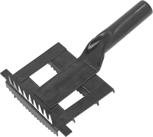 Pilipane Livestock Shedding Comb Metal Cow Hair Brush Gentle Itch Relief Grooming Tool with Soft Hand Grip for Horse Cattle Sheep Iron 21.5x14cm (Black) in Saudi Arabia