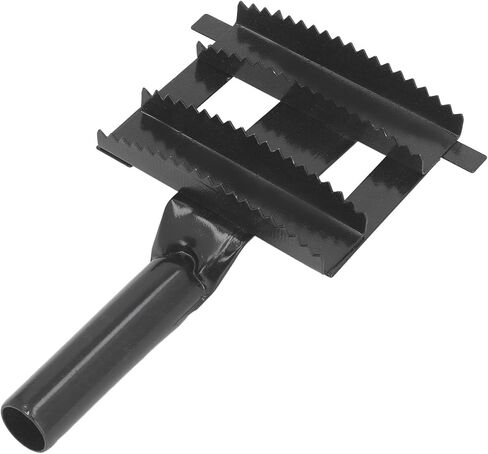 Pilipane Livestock Shedding Comb Metal Cow Hair Brush Gentle Itch Relief Grooming Tool with Soft Hand Grip for Horse Cattle Sheep Iron 21.5x14cm (Black) in Saudi Arabia