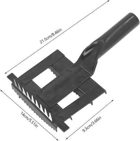 Pilipane Livestock Shedding Comb Metal Cow Hair Brush Gentle Itch Relief Grooming Tool with Soft Hand Grip for Horse Cattle Sheep Iron 21.5x14cm (Black) in Saudi Arabia