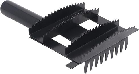 Pilipane Livestock Shedding Comb Metal Cow Hair Brush Gentle Itch Relief Grooming Tool with Soft Hand Grip for Horse Cattle Sheep Iron 21.5x14cm (Black) in Saudi Arabia