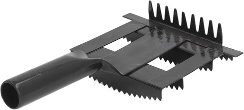 Pilipane Livestock Shedding Comb Metal Cow Hair Brush Gentle Itch Relief Grooming Tool with Soft Hand Grip for Horse Cattle Sheep Iron 21.5x14cm (Black) in Saudi Arabia