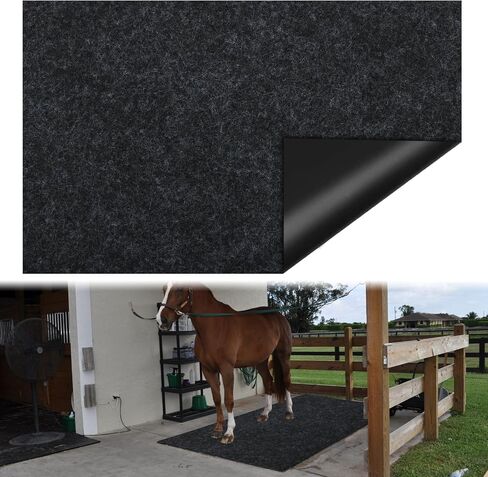 CIEOVO 4x6 Ft Horse Stall Mat, Stable Mat for Horses Back Non-Slip Design Mat Backing Moisture Absorbent Easy to Clean for Horses Livestock Stables Barns Kennels Garages in Saudi Arabia