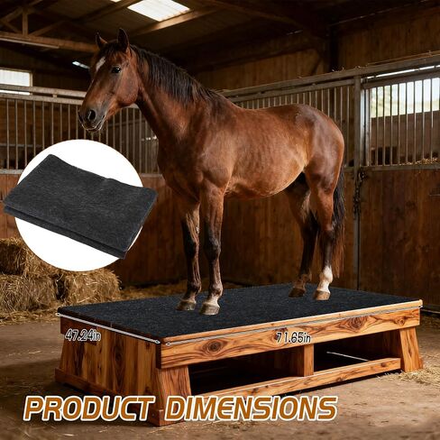 CIEOVO 4x6 Ft Horse Stall Mat, Stable Mat for Horses Back Non-Slip Design Mat Backing Moisture Absorbent Easy to Clean for Horses Livestock Stables Barns Kennels Garages in Saudi Arabia