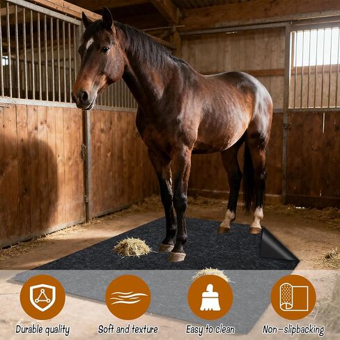 CIEOVO 4x6 Ft Horse Stall Mat, Stable Mat for Horses Back Non-Slip Design Mat Backing Moisture Absorbent Easy to Clean for Horses Livestock Stables Barns Kennels Garages in Saudi Arabia