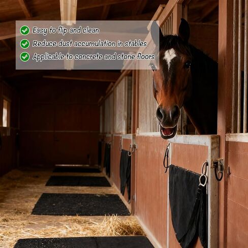 CIEOVO 4x6 Ft Horse Stall Mat, Stable Mat for Horses Back Non-Slip Design Mat Backing Moisture Absorbent Easy to Clean for Horses Livestock Stables Barns Kennels Garages in Saudi Arabia