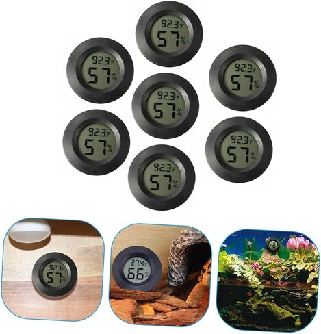 7pcs Mini Digital Hygrometer for Reptiles Terrariums Incubators Accurate Temperature Humidity Monitor Portable Design for Home Office Poultry in Saudi Arabia