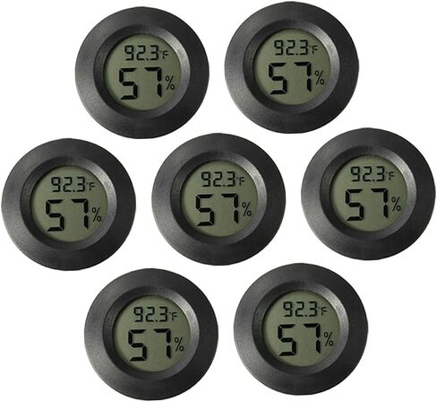 7pcs Mini Digital Hygrometer for Reptiles Terrariums Incubators Accurate Temperature Humidity Monitor Portable Design for Home Office Poultry in Saudi Arabia