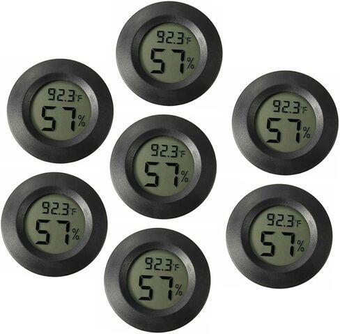 7pcs Mini Digital Hygrometer for Reptiles Terrariums Incubators Accurate Temperature Humidity Monitor Portable Design for Home Office Poultry in Saudi Arabia