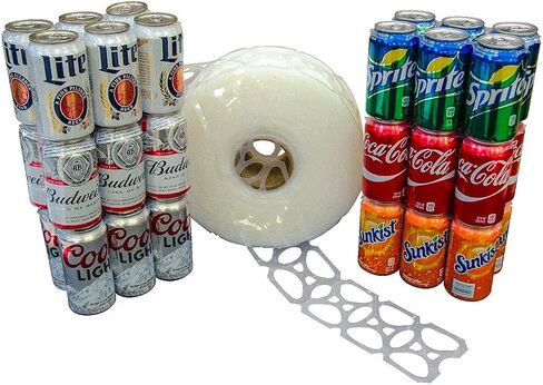 ICE N COLD 6-Pack Rings (1000ct Roll) Universal Fit - Fits all 12oz Beer/Soda Cans | FAST SAME DAY SHIPPING in Kuwait