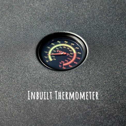 فرن بيتزا غاز مقاس 17 بوصة مع حجر بيتزا دوار لتسهيل عمل البيتزا على طراز المطاعم في المنزل - شعلة ثلاثية، ومقياس حرارة مدمج، وتسخين سريع لمدة 15 دقيقة، وفرن بيتزا خارجي محمول in Kuwait