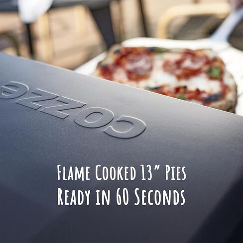 فرن بيتزا غاز مقاس 17 بوصة مع حجر بيتزا دوار لتسهيل عمل البيتزا على طراز المطاعم في المنزل - شعلة ثلاثية، ومقياس حرارة مدمج، وتسخين سريع لمدة 15 دقيقة، وفرن بيتزا خارجي محمول in Kuwait