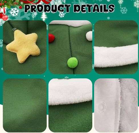 Cat Christmas Cape Soft Thick Xmas Dog Cloak with Velvet Stars Pompoms Hat Pets Christmas Costume Dogs Cats Santa Outfit for Cats Dogs Rabbit Winter in Saudi Arabia
