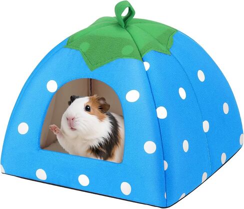 Guinea Pig Hideout for Small Animals(Guinea Pig Bed with Warm Fleece, Washable Pet Cushions, Winter Sleeping Warmth) in Saudi Arabia