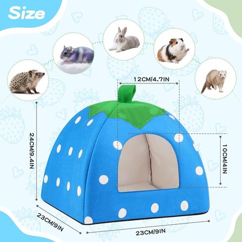 Guinea Pig Hideout for Small Animals(Guinea Pig Bed with Warm Fleece, Washable Pet Cushions, Winter Sleeping Warmth) in Saudi Arabia
