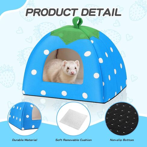 Guinea Pig Hideout for Small Animals(Guinea Pig Bed with Warm Fleece, Washable Pet Cushions, Winter Sleeping Warmth) in Saudi Arabia
