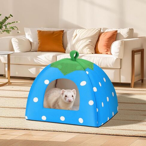 Guinea Pig Hideout for Small Animals(Guinea Pig Bed with Warm Fleece, Washable Pet Cushions, Winter Sleeping Warmth) in Saudi Arabia