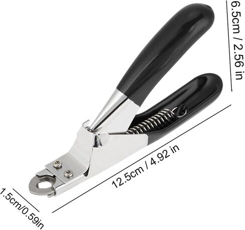 Eujgoov Pet Nail Scissors Stainless Steel Plastic Ergonomic Design Safety Guard Spring Action Red Black Optional 12.5cm for Dirt Prevention Furniture Protection (Black) in Saudi Arabia