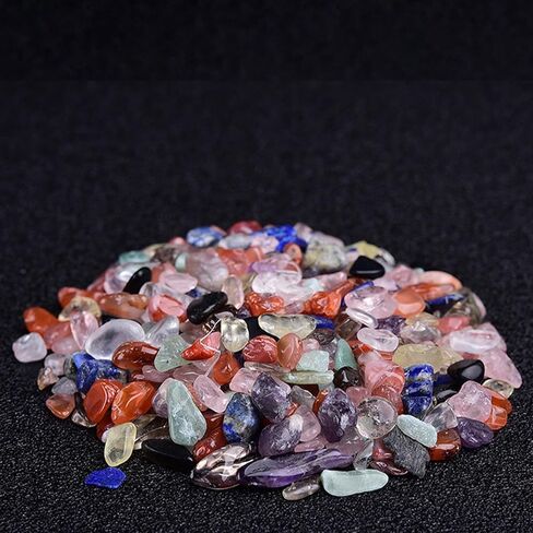 Natural Agate Aquarium Gravel, Fish Tank Rocks and Pebbles, Suitable for Indoor Plants, Colorful Crushed Stones can be Used for vase Filling, Succulent Plant Decoration, DIY Crafts (Multicolor) in Saudi Arabia