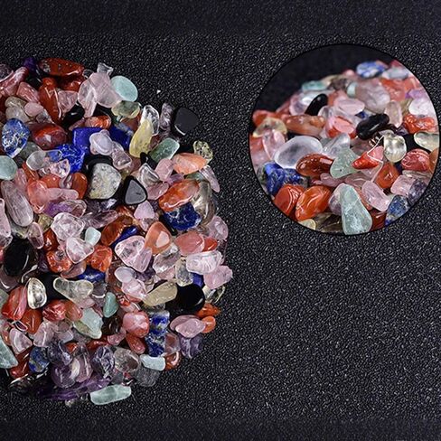 Natural Agate Aquarium Gravel, Fish Tank Rocks and Pebbles, Suitable for Indoor Plants, Colorful Crushed Stones can be Used for vase Filling, Succulent Plant Decoration, DIY Crafts (Multicolor) in Saudi Arabia