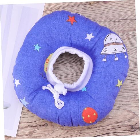 Elizabeth Neck Circle Pet Collar Soft Cartoon Universe Print Headgear for Cats and Dogs Lightweight Protective Medical Wound Healing Collar Prevents Scratching Biting and Licking in Saudi Arabia