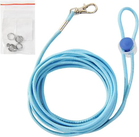 Bird Leash Escape Proof Parrot 3Meter Adjustable Elastic Flight Rope with Removable Ankle Strap for Terrace Travel Adjustable Parrot in Saudi Arabia