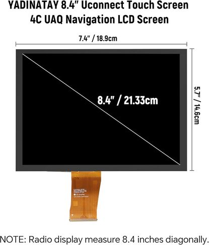 8.4" Uconnect 4C UAQ Screen Replacement LA084X01 LCD Monitor Navigation LCD Display Touchscreen Digitizer for Jeep Chrysler Dodge RAM 2017-2021 Replace LA084X01(SL)(01)(02)(03) in Saudi Arabia