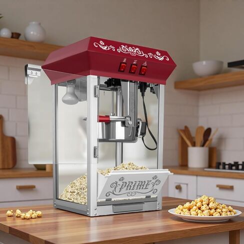 آلة الفشار، صانعات الفشار مع غلاية من الفولاذ المقاوم للصدأ سعة 6 أوقية، بوبر الذرة التجارية على سطح الطاولة مع أداة قياس ومغرفة، للمنزل، وحفلات أعياد الميلاد، والمسرح، والأحداث المدرسية، أسود in Kuwait