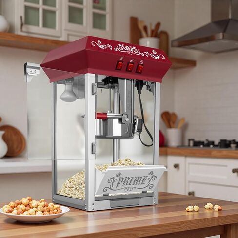 آلة الفشار، صانعات الفشار مع غلاية من الفولاذ المقاوم للصدأ سعة 6 أوقية، بوبر الذرة التجارية على سطح الطاولة مع أداة قياس ومغرفة، للمنزل، وحفلات أعياد الميلاد، والمسرح، والأحداث المدرسية، أسود in Kuwait