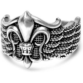 THJEW Cool Retro Vintage S925 Sterling Silver Punk Biker Gothic Sugar Cocktail Party Ring for Women Men,Thumb Index Middle Finger Boho Wide Ring Jewelry Gift for Him Her