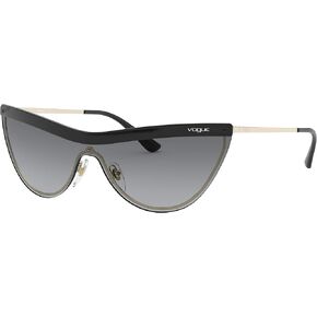 Vogue Eyewear Woman Sunglasses Top Black/Pale Gold Frame, Grey Gradient Lenses, 0MM