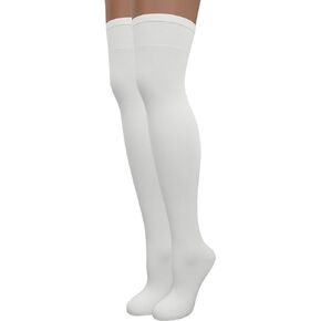 EMEM Apparel Women’s Opaque Stretchy Nylon Over-The-Knee Thigh High Stockings, 2-Pairs