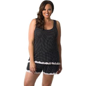 Plus Size Tank Top & Short Pajama Set 562856x