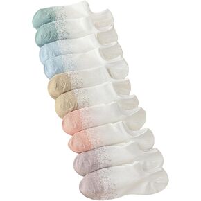 OYOANGLE Women's 10 Pairs Low Cut Socks Casual Cute Fruit Print Socks