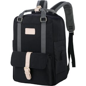 Nordace Eclat Smart Travel Backpack for Men & Women with USB Charging Port, Water Resistant - Light & Durable Laptop for Everyday, Hiking, Work - 15.6 Inch (Black)