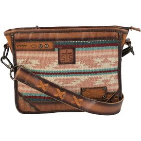 STS Ranchwear Women's Aztec Pattern Western Style Palomino Separe Mae Bag with Adjustable Crossbody Strap, Pink in Saudi Arabia